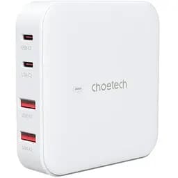Зарядное устройство Choetech PD8008-EU-WH, 2 USB-A / 2 USB-C (PD8008-EU-WH)