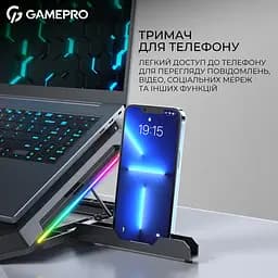 Підставка для ноутбука GamePro Black охолоджувальна (CP795) - мініатюра 5