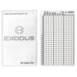 Мнемонічний планшет Lapua Seed phrase keeper for Exodus (LSPKM)