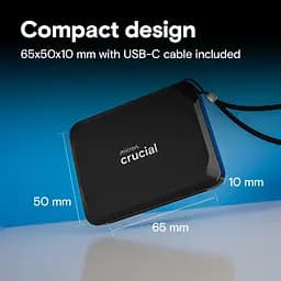 Зовнішній SSD накопичувач Crucial X9 1TB (CT1000X9SSD9) [151959] - мініатюра 3