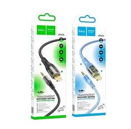 Кабель AUX Hoco UPA25 Transparent Discovery Edition Digital audio conversion cable Lightning Чорний - мініатюра 2