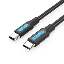 Кабель Vention USB 2.0 C Male to Mini-B Male 2A Cable 1.5M Black (COWBG)