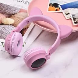 Навушники з вушками Hoco W27 Cheerful Cat Ear бездротове підсвічування 6931474718464 - мініатюра 7