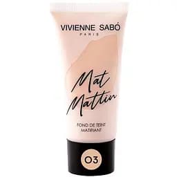 Тональный крем для лица Vivienne Sabo Mat Mattin тон 03, 25 мл 