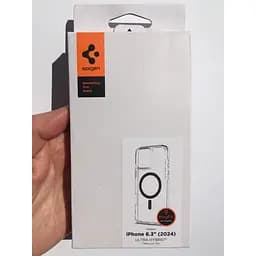 Чохол протиударний Spigen Ultra Hybrid MagFit MagSafe для Iphone 16 Pro (6.3") Прозорий Graphite ACS08130 - мініатюра 2