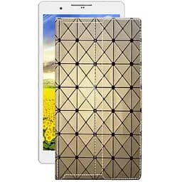 Чехол StatusCASE из экокожи для планшета Impression ImPad 6414 Золотой ромб