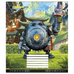 Тетрадь ученическая Школярик Techno city 012-2495L-1 в линию 12 листов