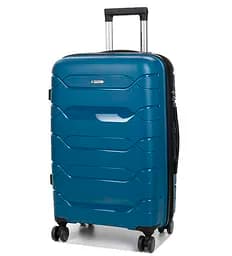 Валіза середня M поліпропілен Worldline Airtex 282 74л 64×41×26см Синій