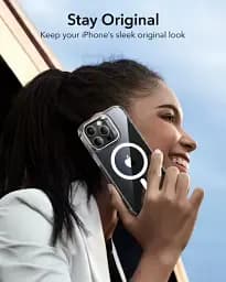 Прозорий чохол із підставкою ESR Classic Hybrid Case with Stash Stand (HaloLock) Clear для iPhone 16 Pro Max (1A7500102) - мініатюра 9
