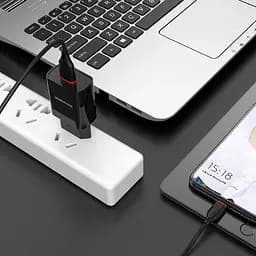 Зарядний пристрій комплект із кабелем micro-USB Borofone BA20A Sharp набір чорний - мініатюра 4