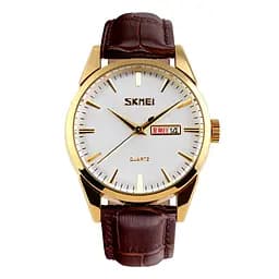 Часы Skmei 9073GDWT-B Gold-White men