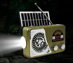 Портативний радіоприймач FERVENT FR-252BT-S – Bluetooth FM/AM/SW USB/TF акумуляторний - мініатюра 2