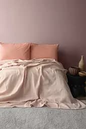 Постільна білизна з покривалом-піке Summerpunch Blush/простирадло на резинці Issimo Home pbe0051412