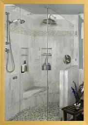 Дзеркало настінне Zerix Fonte MRZ09-700x850-Reverse Gold прямокутне в золотій рамі ZX5639, Золотий