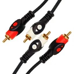 Кабель звуковий TCOM 2 RCA - 2 RCA 1,8м black