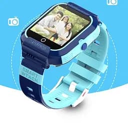 Дитячий смарт годинник телефон D69 з GPS трекером, 4G SIM-картою, відеодзвінками, Wi-Fi, кнопкою SOS, прослуховуванням, геолокацією та вологозахистом IP67 Розумний годинник для дітей Рожевий - мініатюра 7