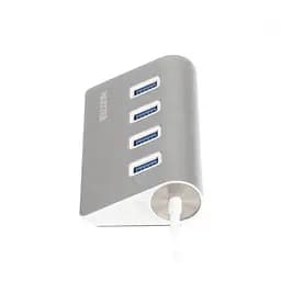 Хаб USB HU3A-4P-01 Silver Maxxter teh0023481 - мініатюра 2
