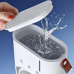 Портативный вентилятор Voltronic T1818, увлажнение, подсветка, Air Cooler Fan White - мініатюра 12