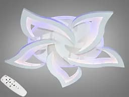 Люстра стельова LED Diasha 8146/5WH, 75W, 3200K-6500K, білий акрил, сучасний стиль з пультом та диммером для дому