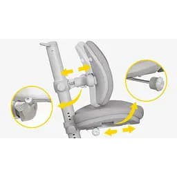 Дитяче крісло Mealux Ortoback Duo Plus Grey (Y-510 G Plus) - мініатюра 5