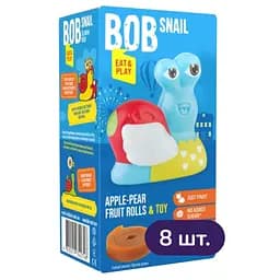 Набор натуральных конфет Bob Snail Яблоко-Груша с коллекционной игрушкой Dragosnails 160 г (8 шт. по 20 г)