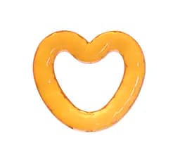 Прорезыватель с водой Baby Team Сердечко, оранжевый (4005 оранж,сердечко)