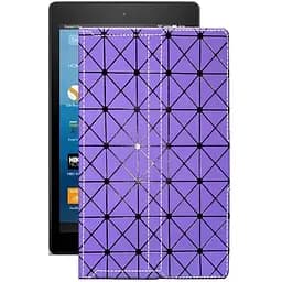 Чохол StatusCASE з екошкіри для планшету Amazon Fire HD 8 2017 Фіолетовий ромб