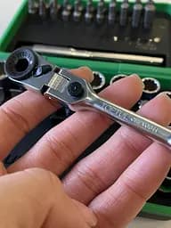Тріскачка міні 1/4" з шарніром Toptul 60 зубців (ісп. з FTDF0810) CHEV0811 - мініатюра 5