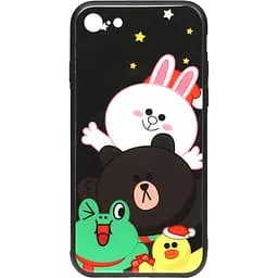 Чохол-накладка Toto Cartoon Print Glass Case Apple iPhone 7/8/SE 2020 Line friends all about
