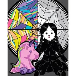 Картина за номерами Santi Wednesday Creepy Dolls LED підсвітка 40х50 см (955070)