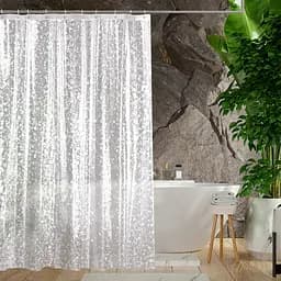 Штора для ванной TIANA KRAINE Coral 3D с кольцами 12 шт. Размер 180х180. Материал Peva.