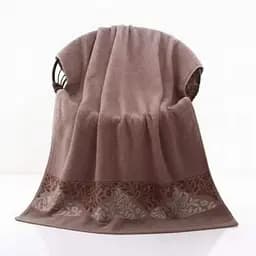 Кухонное махровое полотенце 35x75 см — мягкое влагопоглощающее полотенце для кухни пудрово-розовое