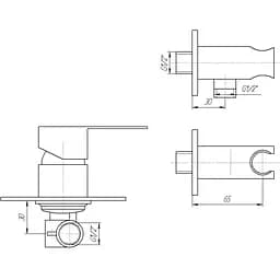 Змішувач гігієнічний Topaz Barts TB-G 07735-H36 хром (16608) - мініатюра 3