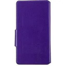 Чохол-книжка Toto Book Silicone Slide Universal Cover With Window 5.3"-5.5" Purple - мініатюра 3