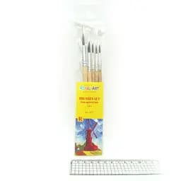 Набір пензлів білка кругла, 5 шт. в упаковці