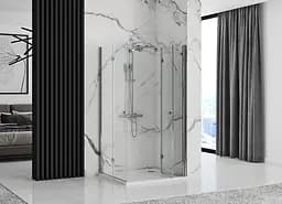 Душова кабіна Rea Fold N2 70x100 chrome REA-K7444 + REA-K7439, Хром, Універсальна, прозорий, хром - мініатюра 2