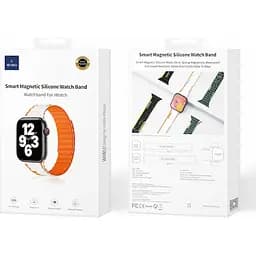 Ремінець WiWU Wi-WB010 Smart Magnetic Silicone для Apple Watch 42/44/45/49mm Green/Grey [106832] - мініатюра 3