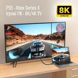 Кабель HDMI Colorway CB-HD088BK UHD v2.1 8K 48Gbit HDR Ethernet ARC 2 м - мініатюра 7
