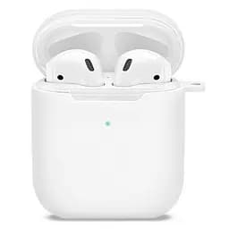 Чехол для наушников MAKE Apple AirPods 1/2 Silicone White
