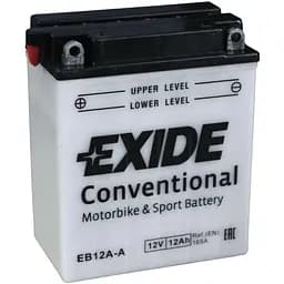 Акумулятор Мото Exide Conventional EB12A-A 12Ah (+/-) 165EN 134x80x160 мм
