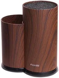 Колода для ножів Brash Stand Wood пластикова подвійна Kamille 12х22.5х20 см kuh0007452