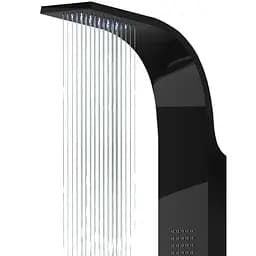 Душова панель Corsan Samsara black LED S003MBLLED, Нержавіюча сталь - мініатюра 2
