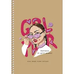 Тетрадь для записей Student А5, в клеточку, спираль, 96 л., Девушка (A5-SC-096-6115K)