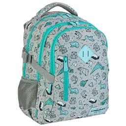 Рюкзак школьный ортопедический Head 3 HD-239 38х28х17 см серый с бирюзовым (502019024)