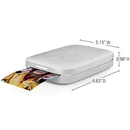 Фотодрукарка портативна HP Sprocket White 2"x3" 313x400dpi Zink 64MB Bluetooth колір білий (HPISPW) - мініатюра 3