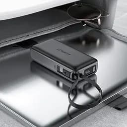 Зовнішній акумулятор Acefast M7 PD30W power bank with cable 10000mAh, Black (6974316283379) - мініатюра 6
