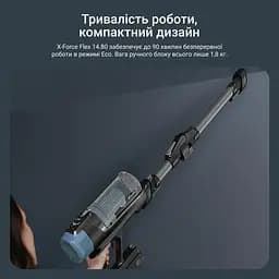 Пилосос бездротовий Rowenta X-Force Flex 14.80 Animal Aqua 240 Вт вологе прибирання автон. робота до 90 хв HEF system 99.9% чорно-синій - мініатюра 8