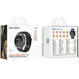 Смарт-годинник Hoco Y37 Smart sports watch (call version) Black - мініатюра 2