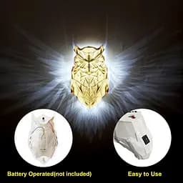 Настінний світильник ZVO Bald Owl, 3D світлодіодний настінний світильник Animal Sow, теннева лампа, 3D Eagle Lamp Wall Decoration - мініатюра 4
