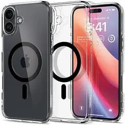 Прозорий чохол Spigen Ultra Hybrid MagSafe Black для iPhone 16 (ACS08206)